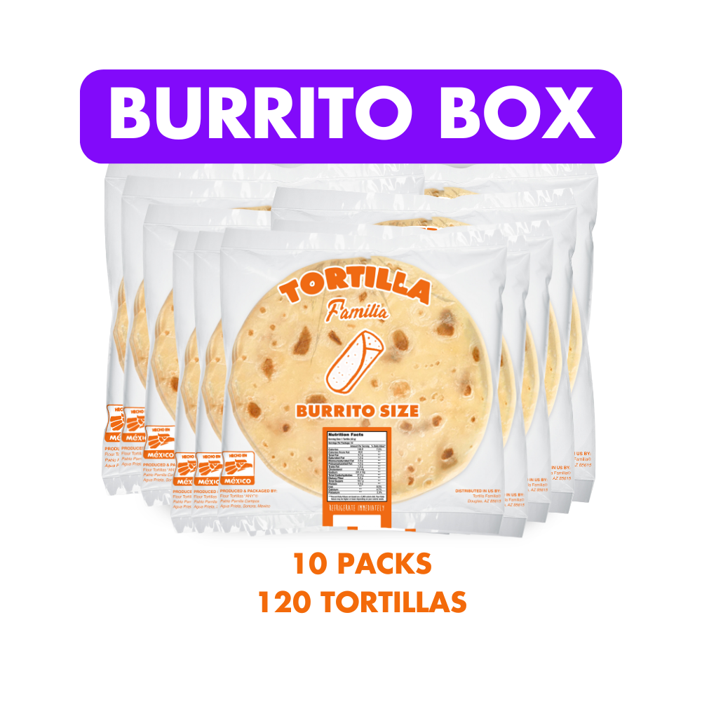 Tortilla Familia Burrito Box | Fresh 9" Tortillas Delivered to You