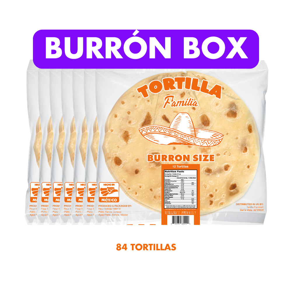 Tortilla Familia Burrón Box | Fresh 13" Tortillas Delivered to You